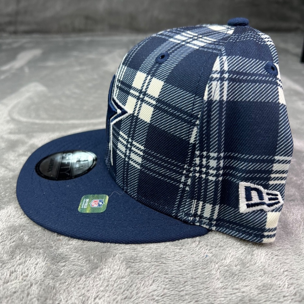 New Era Dallas Cowboys NFL Blue Plaid Statement 9Fifty Snapback Adjustable Hat - Picture 2 of 7